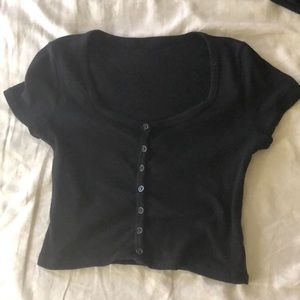 American Apparel black crop top